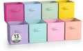 Sorbus 8-Pack Storage Cubes, Collapsible Fabric Baskets (13", Pastel)