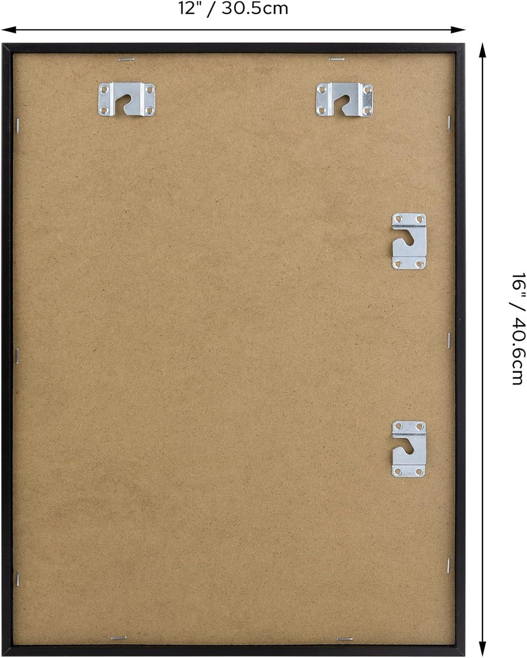 12x16 Shadow Box Display Cases with 4 Removable Clear Shelves, Black
