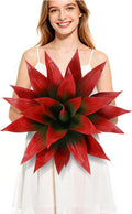 Wertuirk 22 Inch Artificial Agave Plant Outdoor UV Resistant, Red