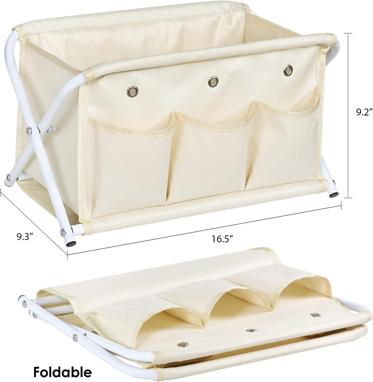 KEEGH Magazine Holder, Installation-Free Magazine Basket with 3 Pockets