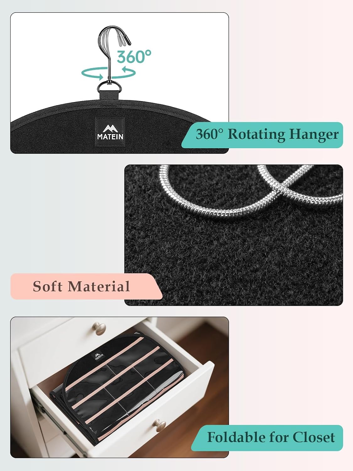 MATEIN Hanging Jewelry Organizer with Removable Zipper Jewelry Pouches
