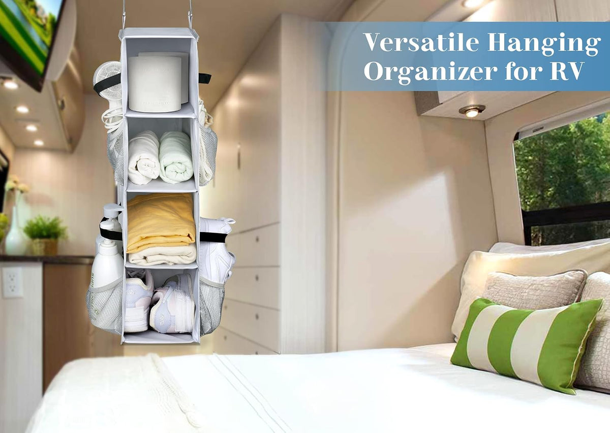 SLEEPING LAMB Shoe Rack for Door with Large Deep Pocket and Short Hanging Shoe Organizer for Closet or RV