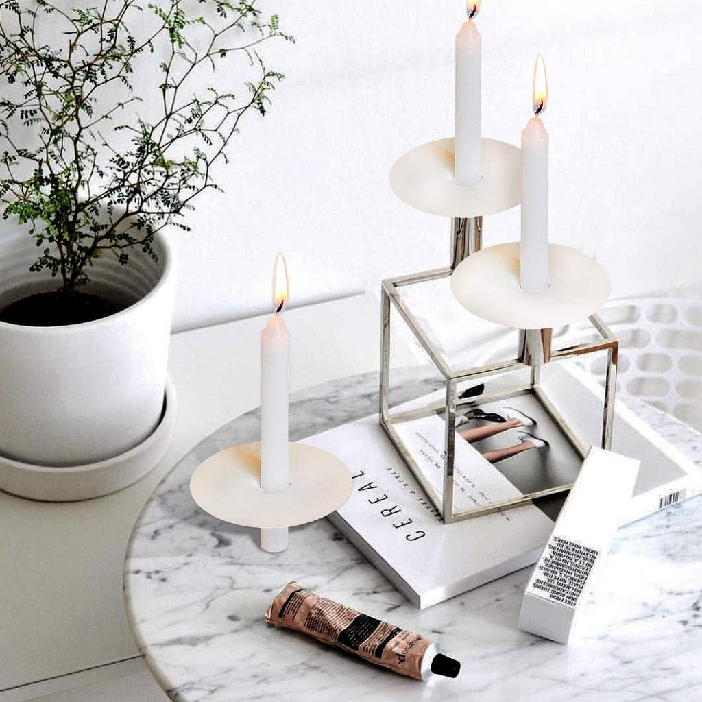 Onebird 200 White Taper Candles, Smokeless and Odorless, Handheld Drip Guard, 0.5 inch x 5 inch, Church for Prayers, Vigils, Memorial Services, Religion