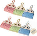 6 Pcs Small Dustpan and Brush Set, Portable Compact Mini Broom and Dust Pan