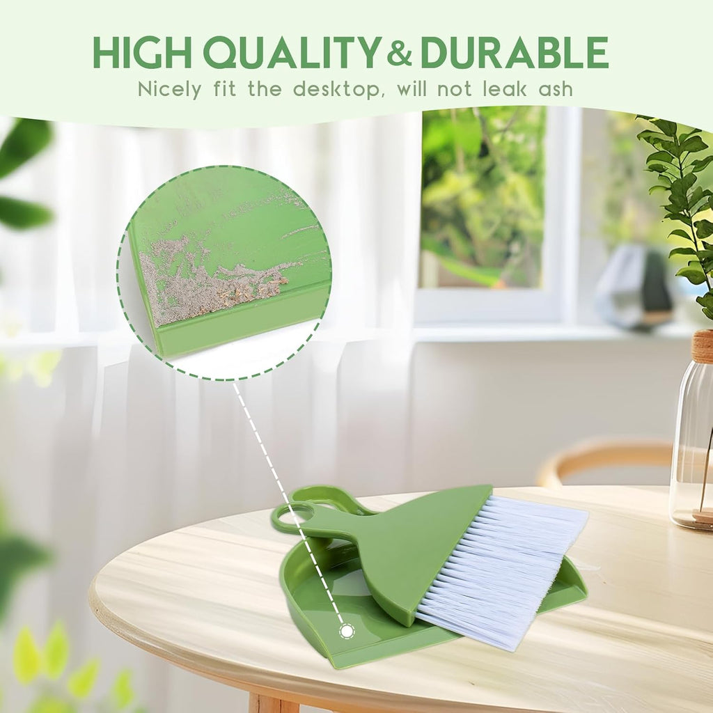 THINKLEARN 2PCS Small Dust Pan and Brush Set