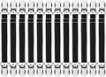 Boao 12 Pcs Bedsheet Strap Elastic Clip, Black, 14-28 Inch Length