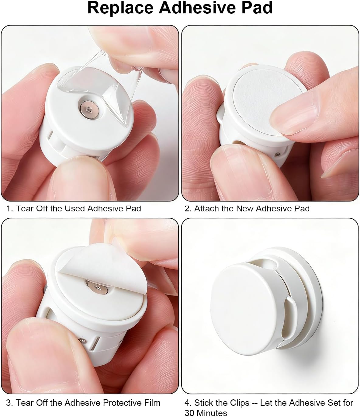 12 Pack Rotatable Spring Cable Management Cable Clips for Phone Charger