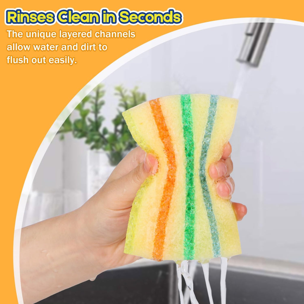 LAUNDRYLUX 4 Pack Scrub Sponge - Temperature-Responsive