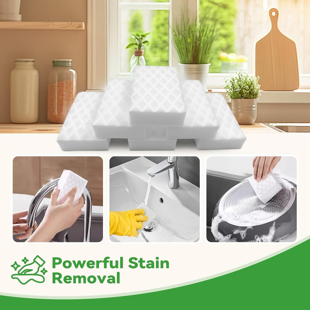 Magic Sponge Eraser 2X Density Melamine Foam Cleaning Water-Activated (10)