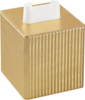 PU Leather Tissue Box Cover Square, Tissue Box Holder Gold