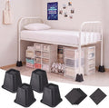 Novabright 6 Inch 4 Pack College Dorm Bed Risers,Black