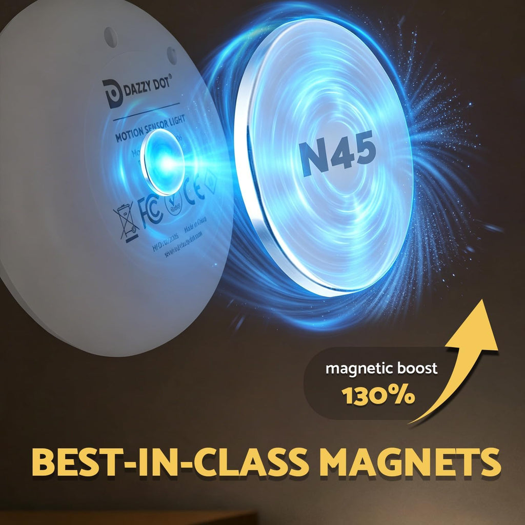 DAZZY DOT Rechargeable Night Light Motion Sensor, Battery Night Light