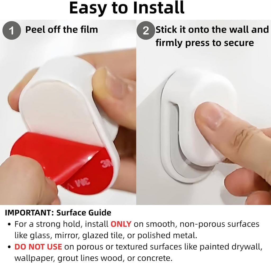 3-Pack Toothpaste Holders Wall Mounted, Adhesive Tube Clips for Bathrooms