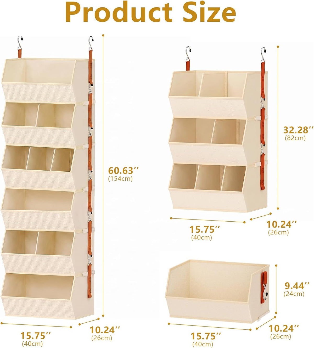 Hanging Closet Organizer Extra Large for Dorm and Bedroom