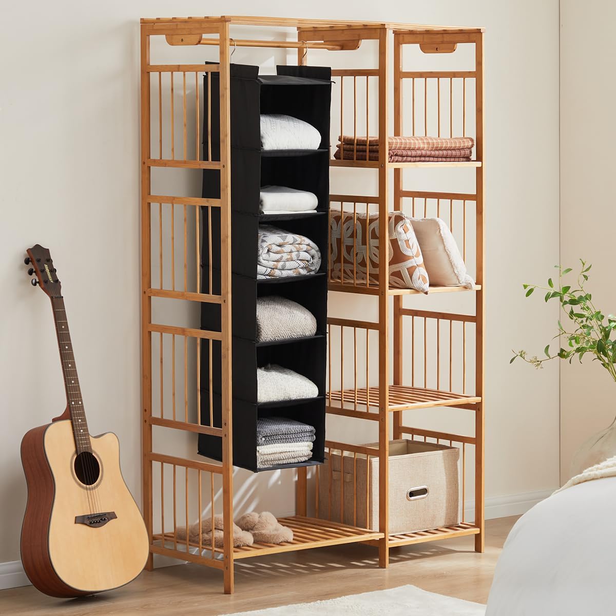 YOUDENOVA Hanging Closet Organizer, Closet Organizers and Storage, Black