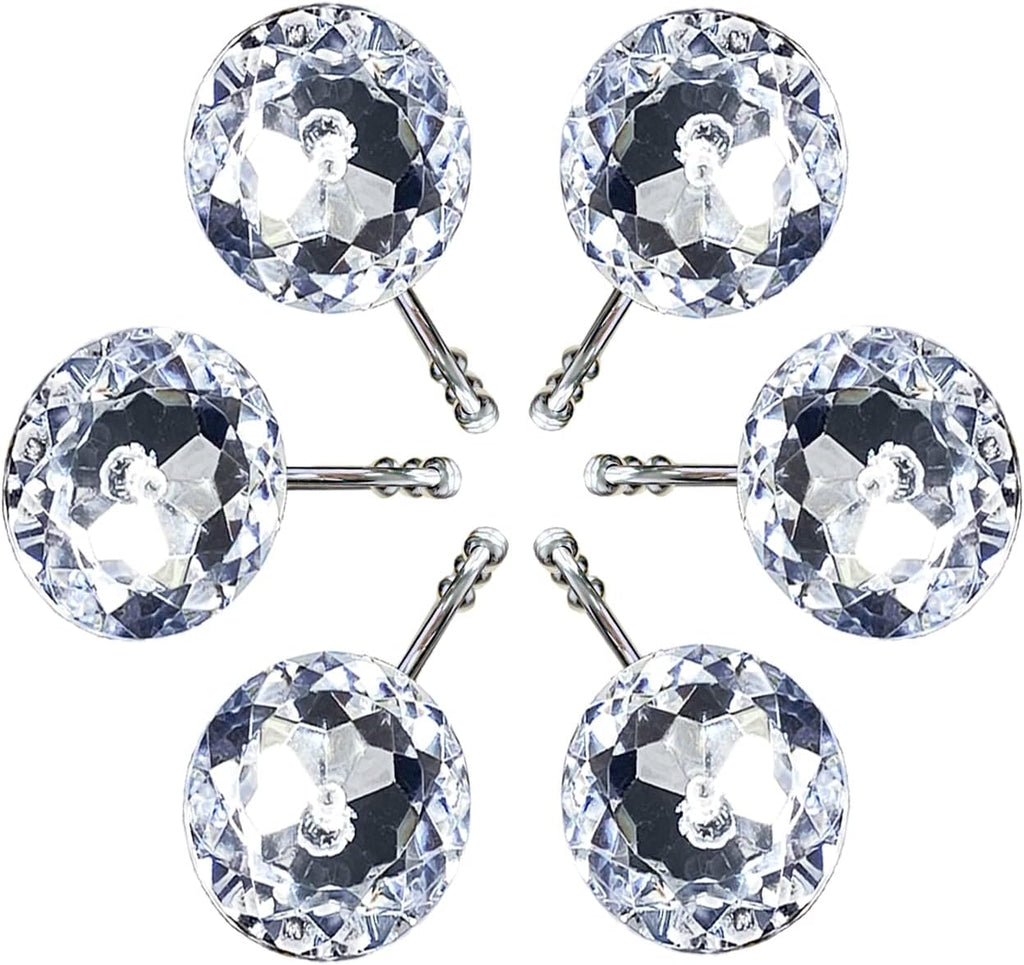 Romantic Angels 12PCS Shower Curtain Hooks Rings for Bathroom, Durable Metal Rust Resistant Decorative Rhinestones Shower Curtain Hooks for Shower Curtains and Shower Rod (Silver)