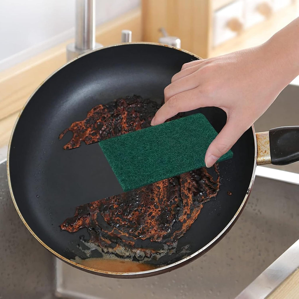 Heavy Duty Scrub Sponge, Scratch Free Dual-Sided Dishwashing Sponge, Scouring Pad for Home Kitchen, Sink, Dish, Bathtub, Wall, 10 Pack