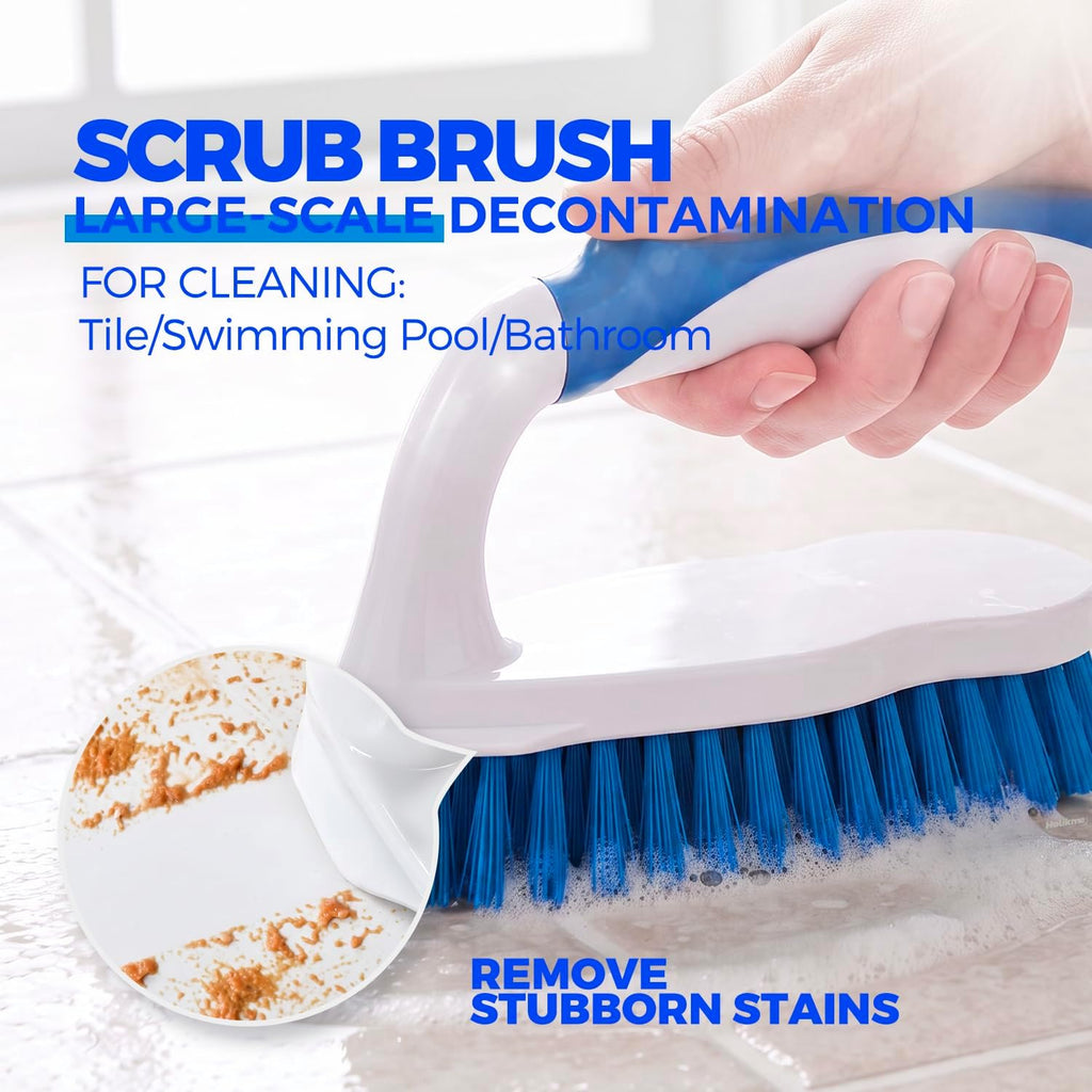 Holikme 7 Pack Cleaning Brush Scrub Brush Kitchen Brush for Floor,Blue
