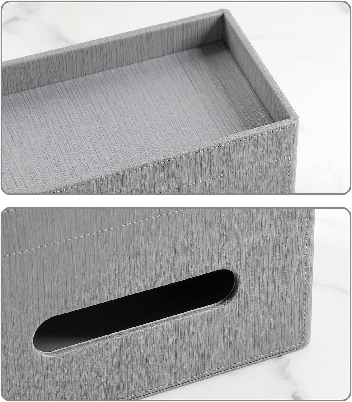 Plus Size Tissue Box Cover, Rectangle Tissue Box Organizer, Grey