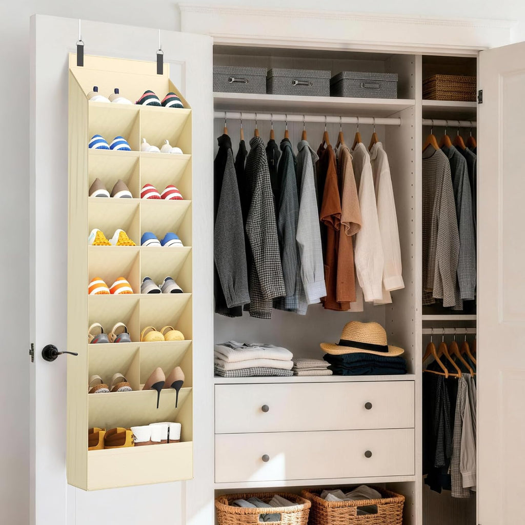 Lifewit 8 Tier Over the Door Shoe Organizer Cabinets, 15 Large Deep Pockets