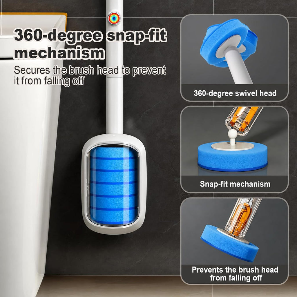 MOPUP Disposable Toilet Brush Set, 35 Refills
