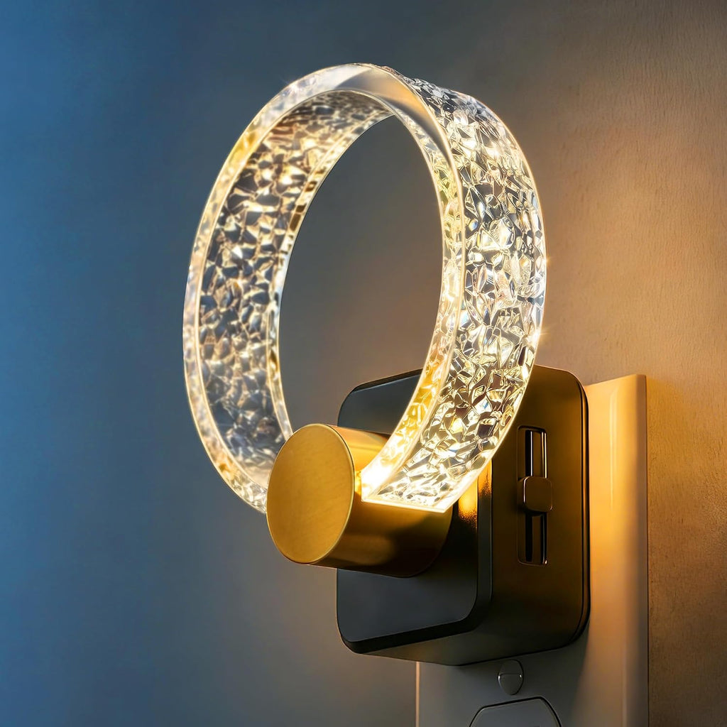 DORESshop LED Night Lights Plug Into Wall，Acrylic Decorative Night Light