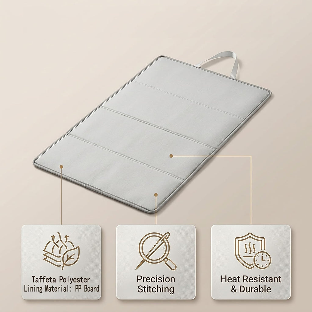 Large Ironing Mat with Mesh Pad, Foldable & Portable