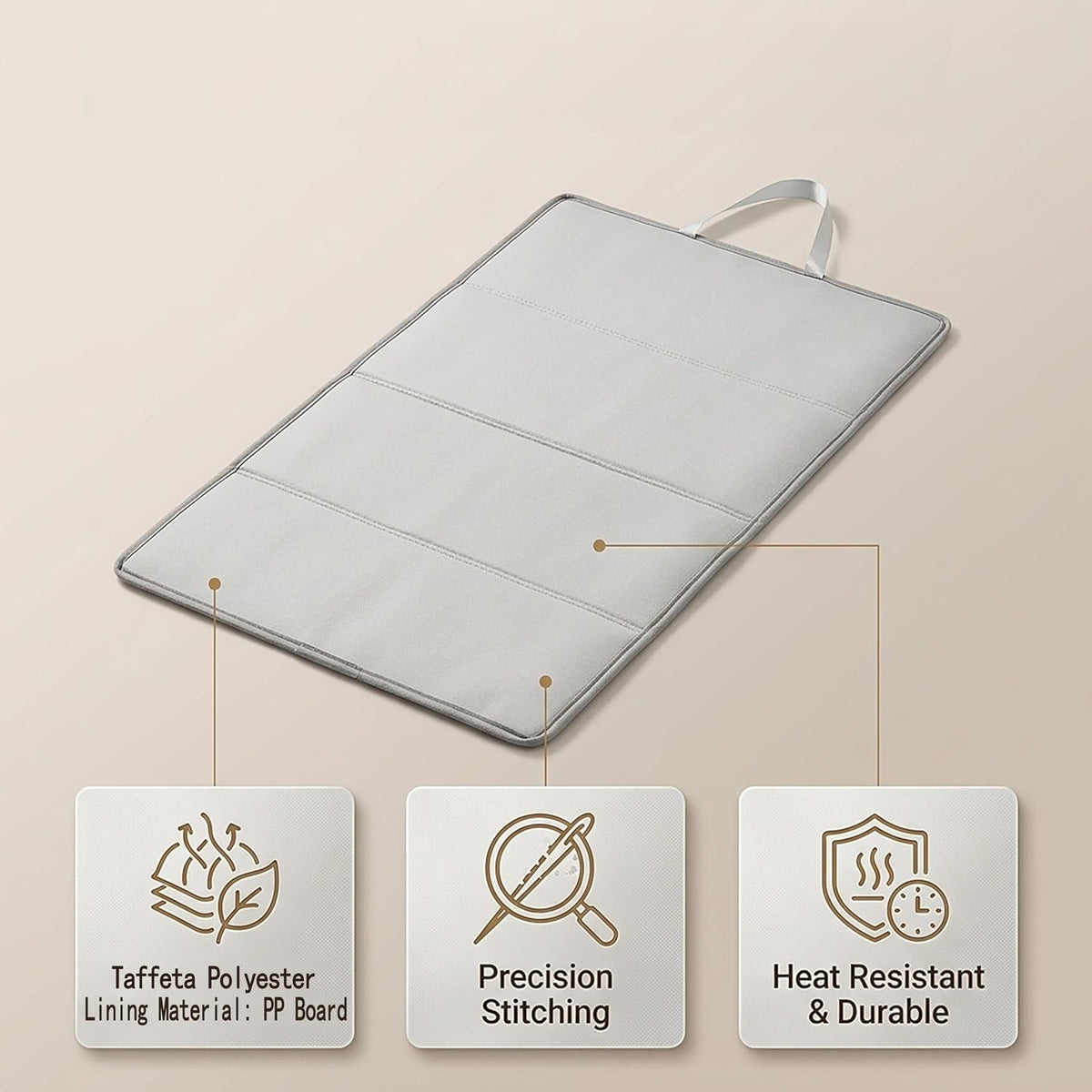 Large Ironing Mat with Mesh Pad, Foldable & Portable