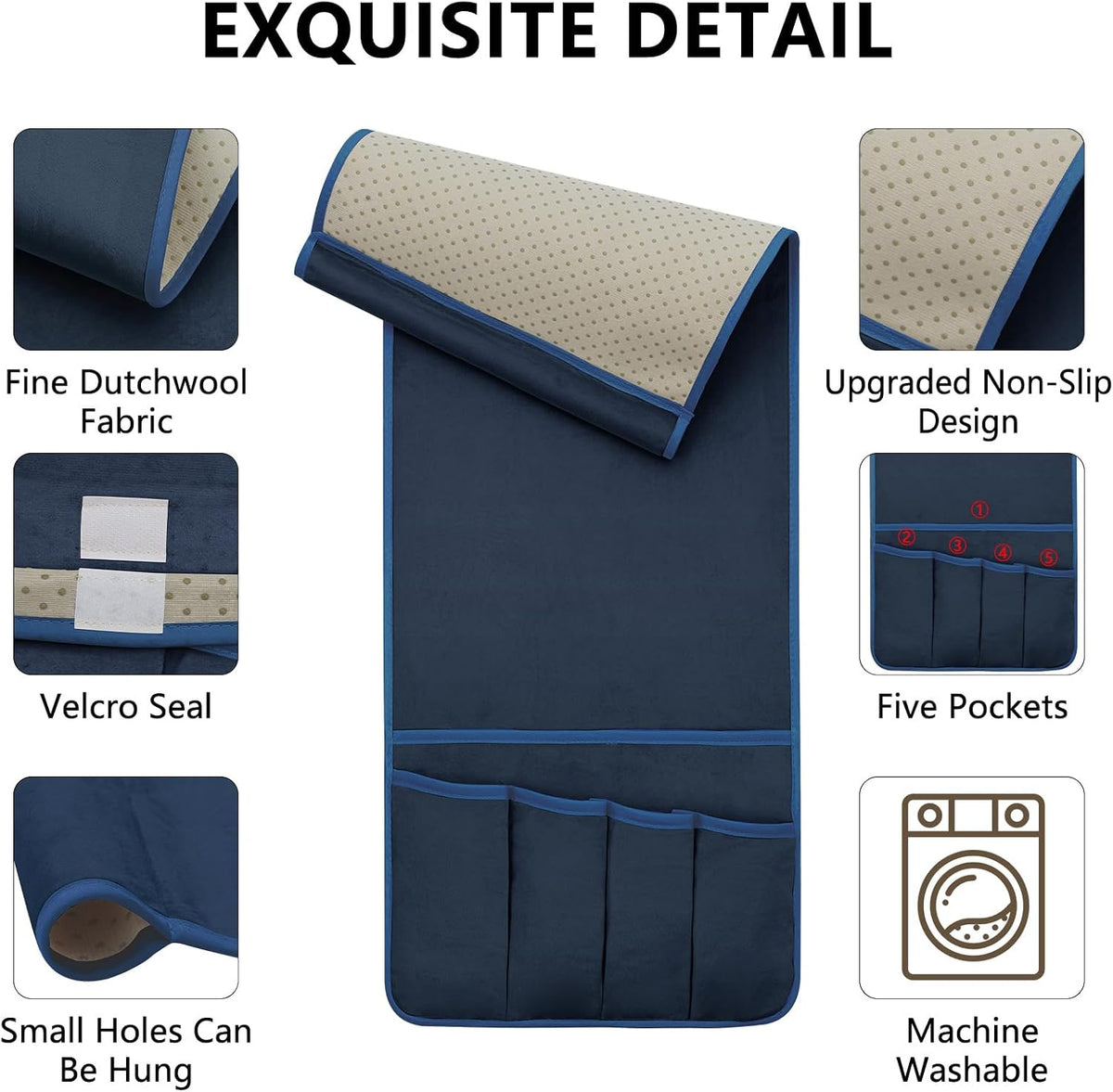 Remote Control Holder for Armchair Caddy, Remote Holder with 5 Pockets