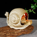 MOUGIGI Handmade Ceramic Snail Palo Santo Holder Chiminea Incense Dish
