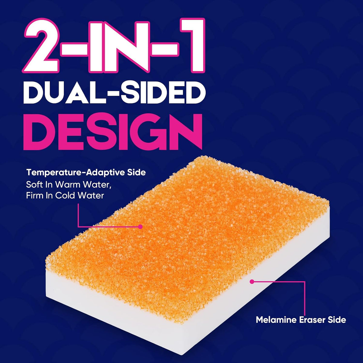LAUNDRYLUX Magic Sponge Erasers for Shower & Tub, 4 Pack Melamine Sponges