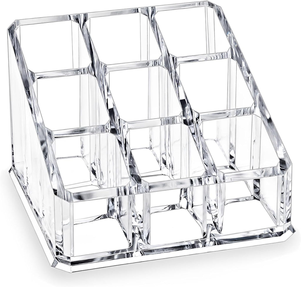 MOSIKER Acrylic Lipstick Organizer Lip Gloss Holder with 9 Slots