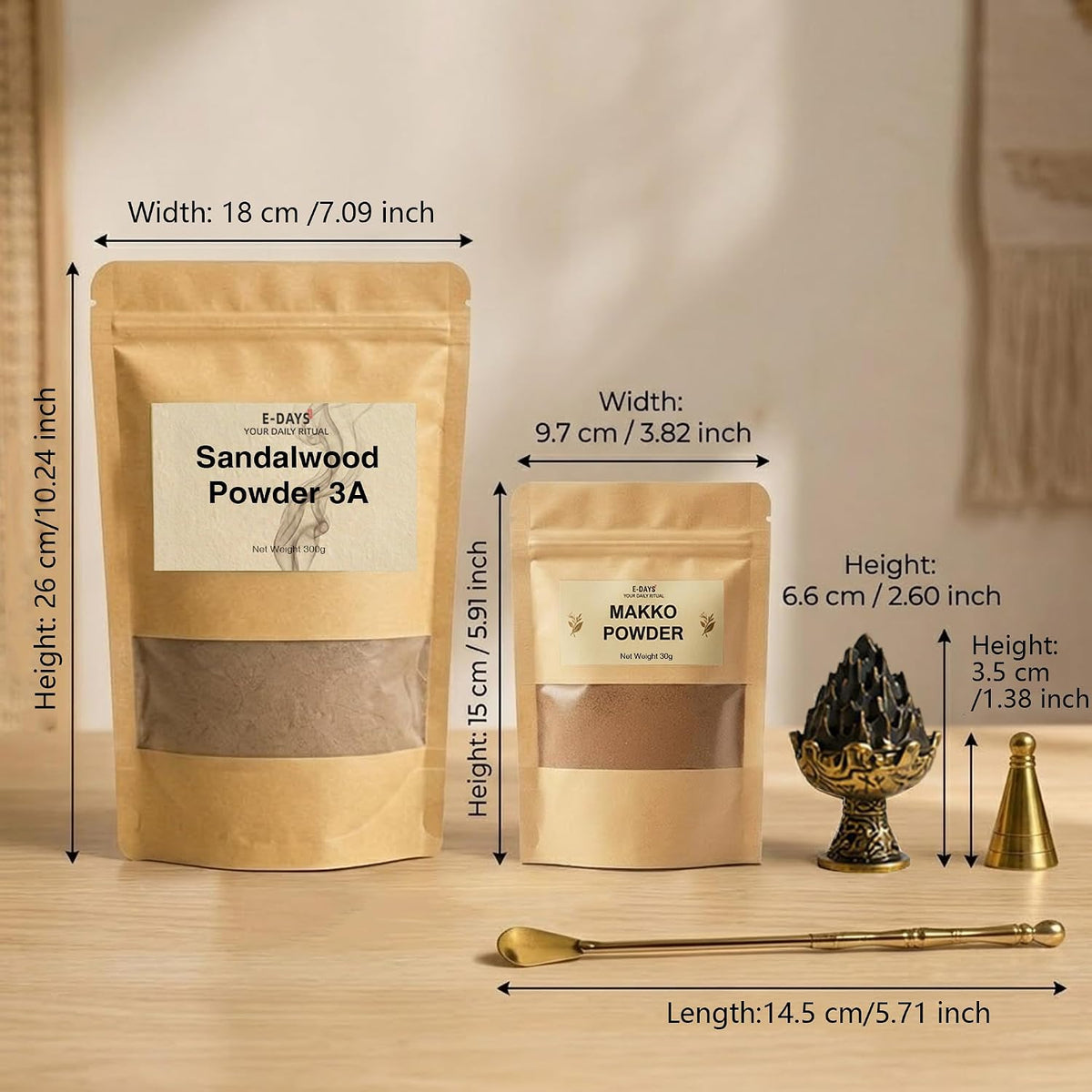 Australian Sandalwood Powder 10.5oz (300g) 3A Grade
