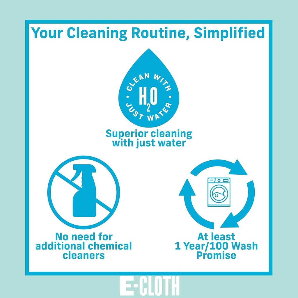 E-Cloth Flexi-Edge Floor & Wall Duster Head, Reusable Dusting Mop for Floor Cleaning, Floor Cleaner Ideal for Harword, Tile, Laminate and Other Hard Surfaces, 100 Wash Guarantee, 1 Pack