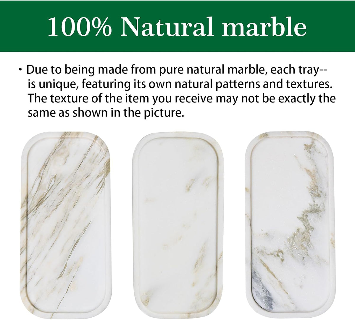 Marmor Marble Perfume Tray Bathroom Tray for Decorative,Candles,Jewelry Stone Vanity Tray,Kitchen Counter Decor and Home Decorative Tray(Calacatta Marble Gold) Jewelry Tray Unique Festival Gifts