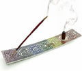 Metal Incense Holder for Sticks and Cone - 7 Chakras, 10 Inch Incense Tray