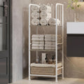 3-Tier Freestanding Towel Racks for Bathroom, White Towel Rack Stand