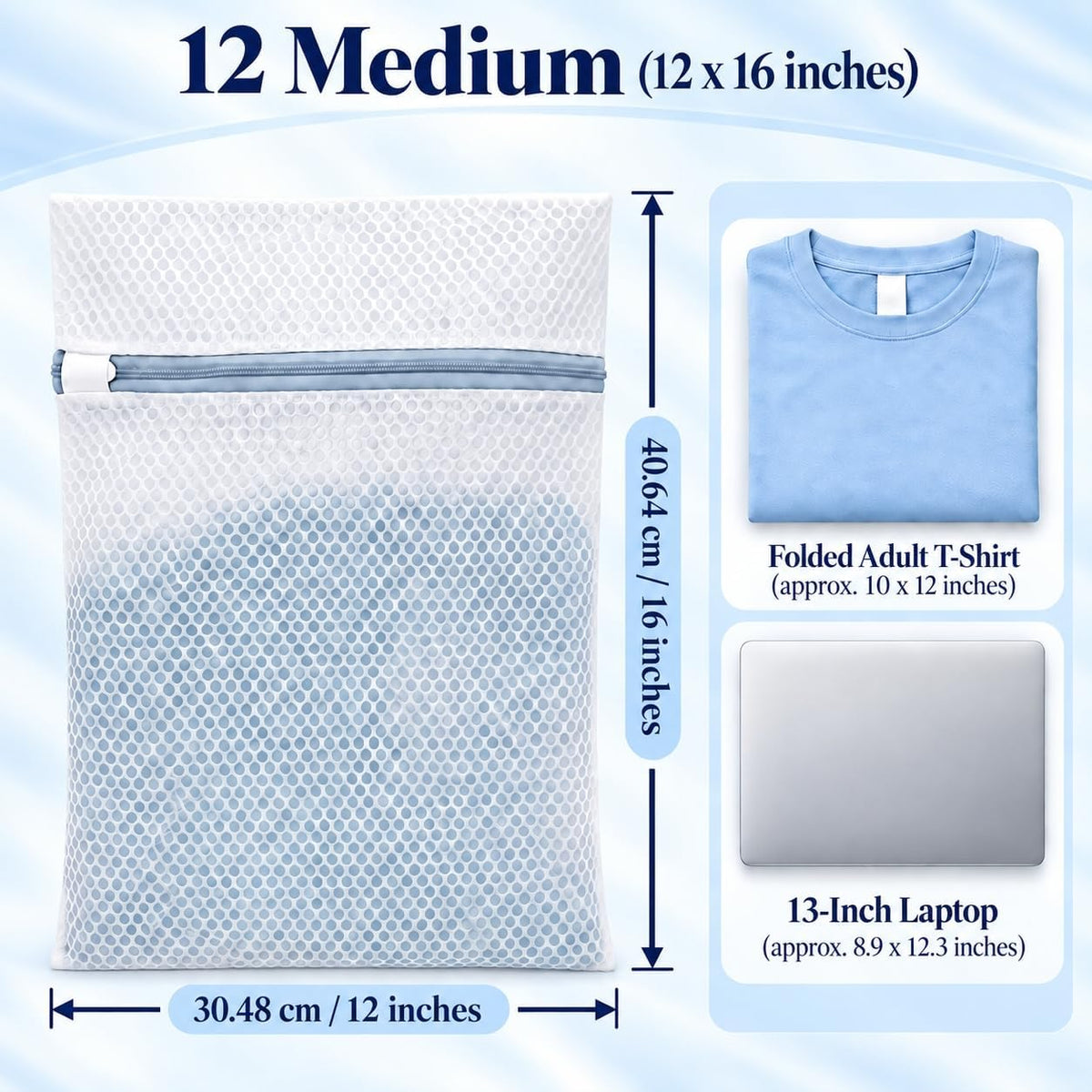 12PCS Laundry Bags Mesh Wash Bags,12X16IN Mesh Laundry Bags
