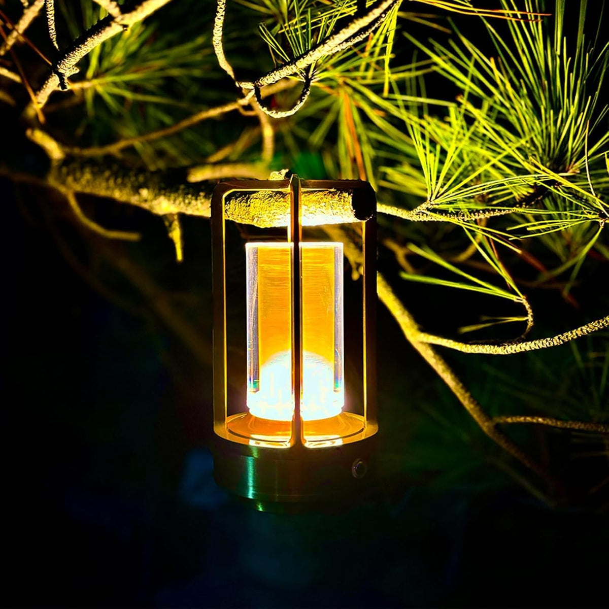 Rechargeable Table Lamp, 4000mAh Battery Cordless Lamp (Gold-2 )
