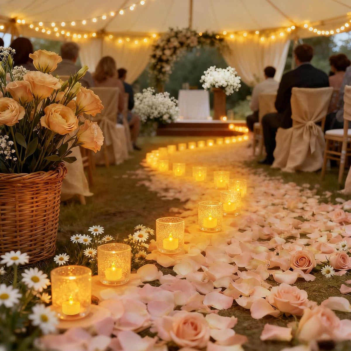 Tea Lights 50 Pack Flameless Candles, Warm Yellow Battery Operated Flickering Candles 200+ Hours Ideal for Home Decoration Outdoor Wedding Parties (50pack Warm Yellow)