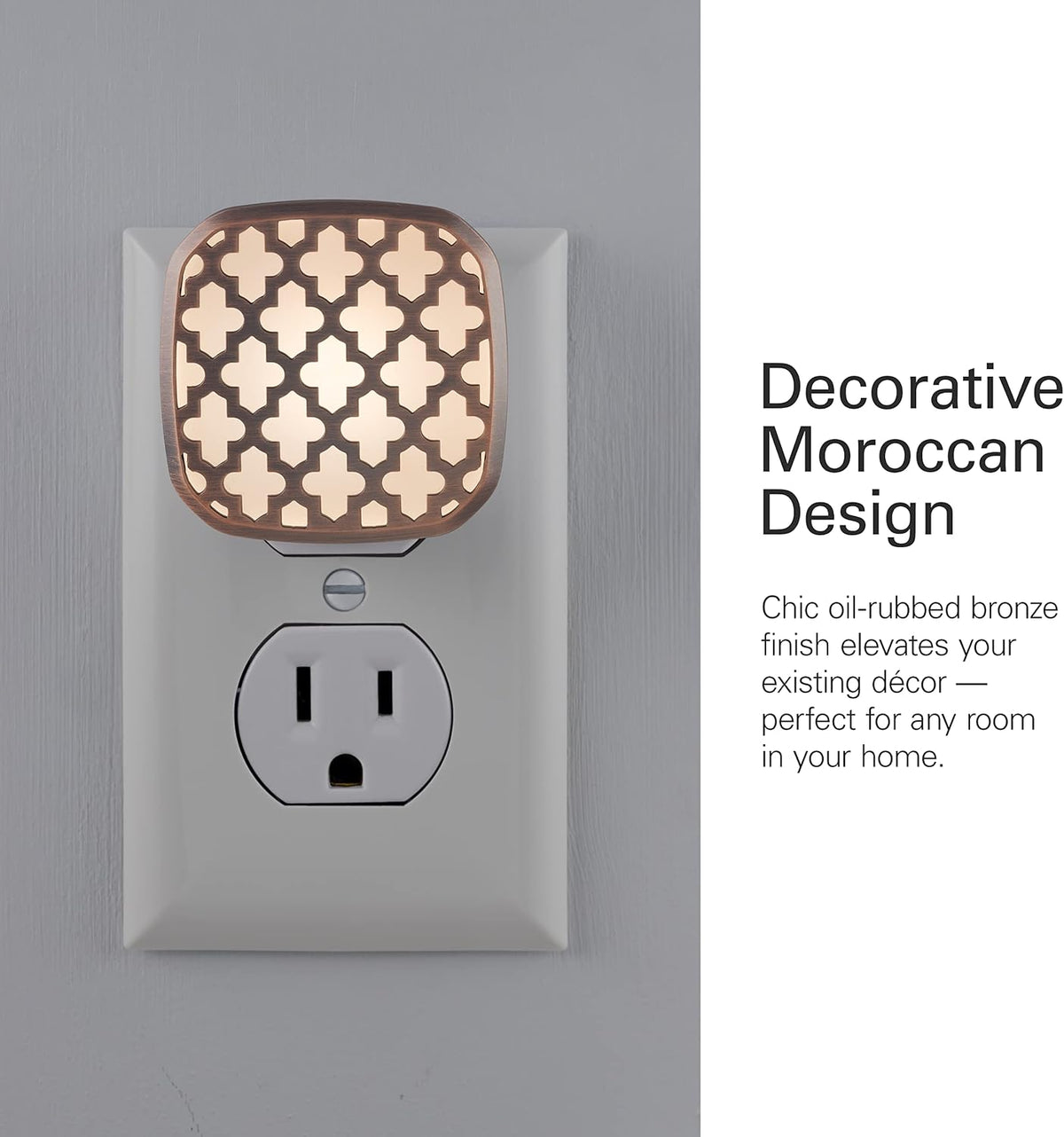 Lights By Night Plug in Night Light with Dusk to Dawn Sensor, 2 Pack