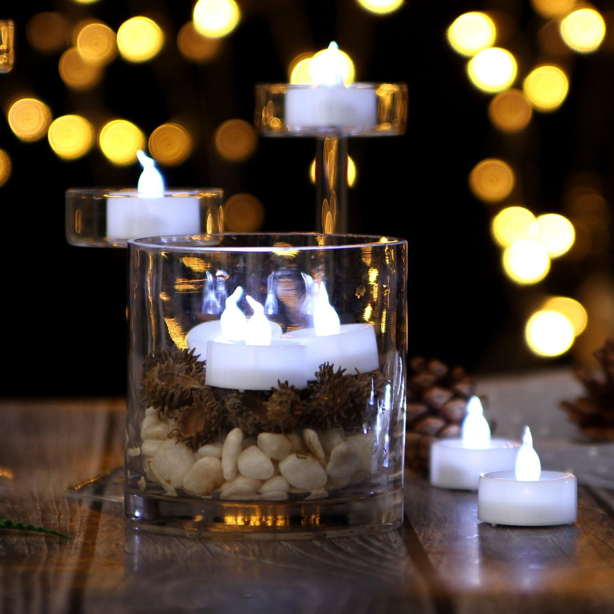 AGPTEK® Timer Flickering Flameless LED Candles Battery-Operated