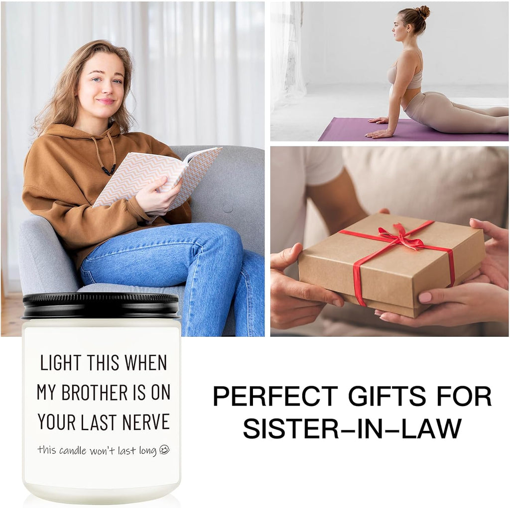 Sister in Law Gifts, Sister in Law Birthday Gifts, Lavender Soy Wax Candle