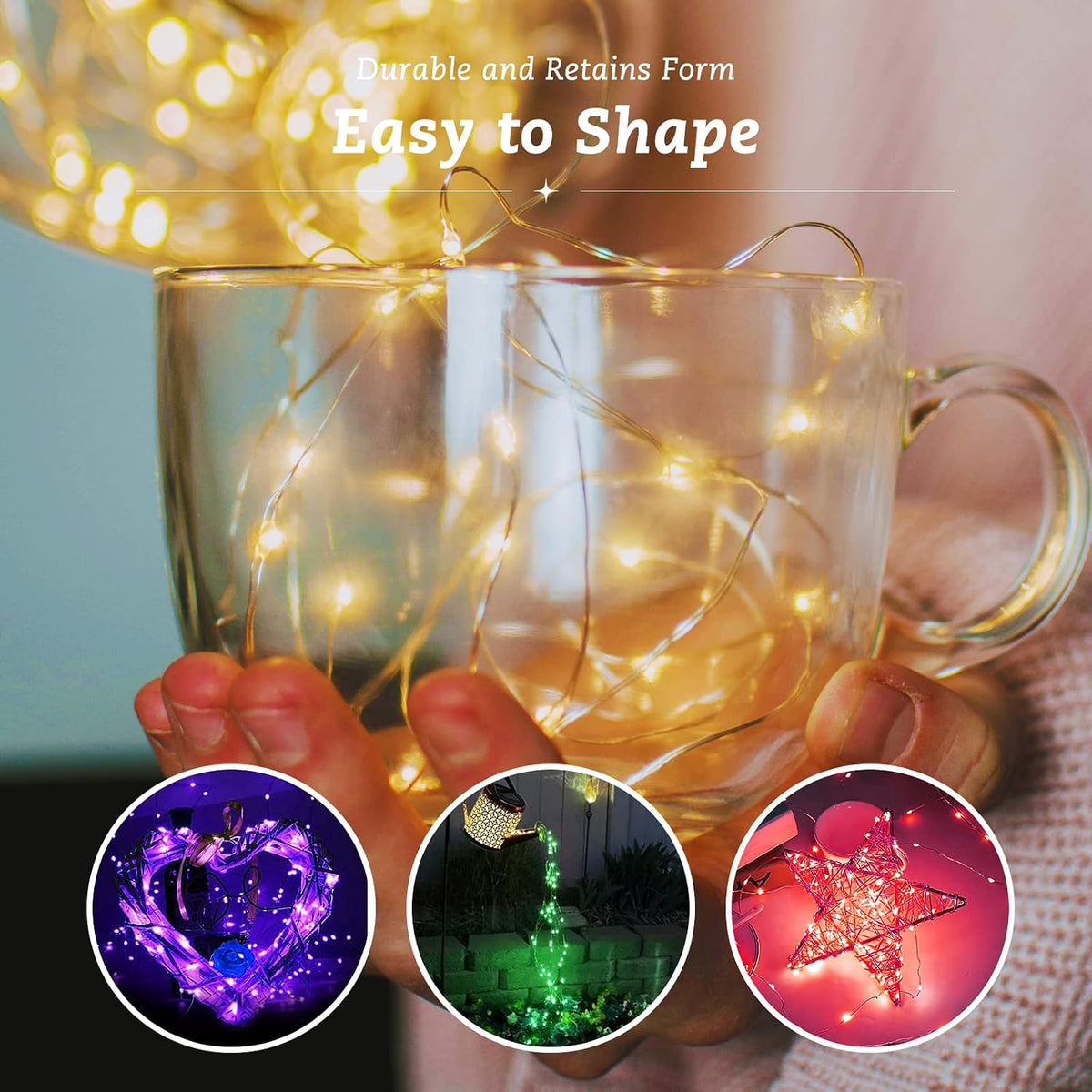 12 Pack Fairy Lights Battery Operated String Lights，7FT 20LED Waterproof Silver Wire Christmas Lights Outdoor,Firefly Mini Lights for Bedroom Party Birthday Wedding Indoor Decorations.