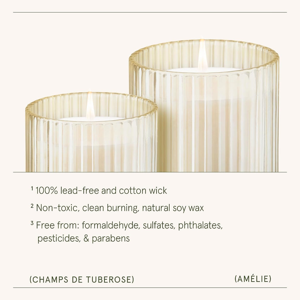 LA JOLIE MUSE Tuberose Floral Scented Candles for Home, 11 oz Natural Soy