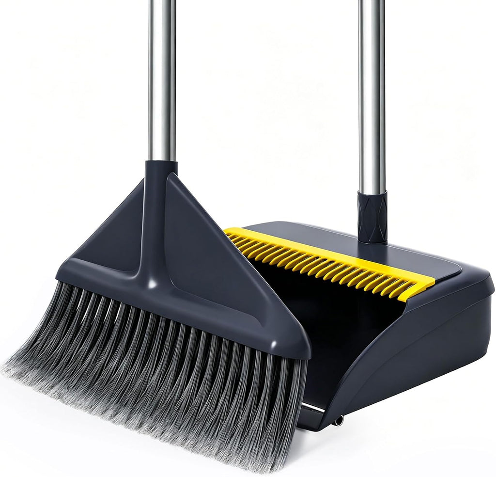 Broom and Dustpan Set with 52" Long Handle