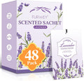 FURWEY 48 Packs Lavender Scented Sachets, Long Lasting Sachet Bag