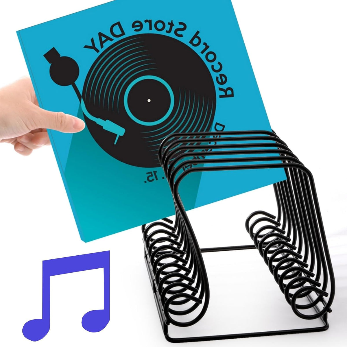 Wire Magazine Holder, 9 Slots Vinyl Record Organizer