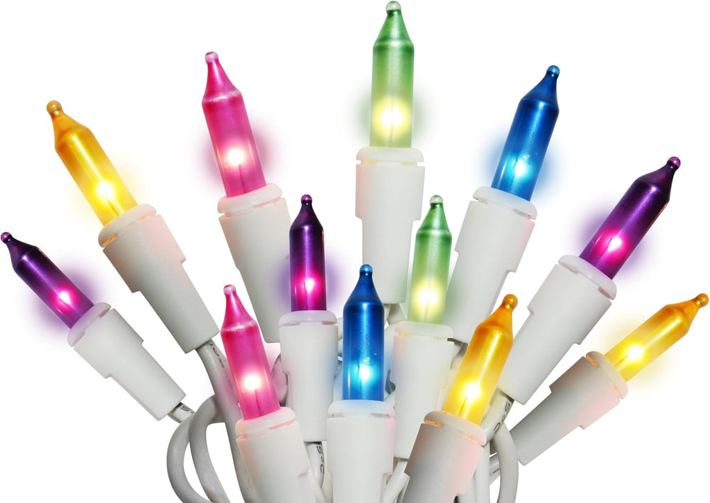 Dobar Holiday Pride Easter String Lights - 100 Count Mini Easter Lights String on White Wire (22.5 Ft) - Indoor/Outdoor Use - UL Listed - Static & Blinking Modes (Pack of 2)