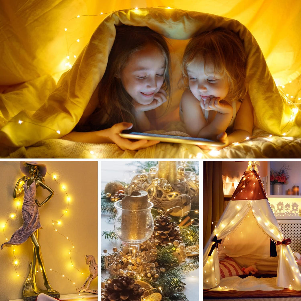 Fairy Lights Battery Operated, 8 Pack 7 FT 20 LED String Lights, Warm White